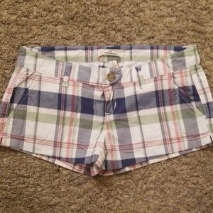 hollister plaid shorts size 1